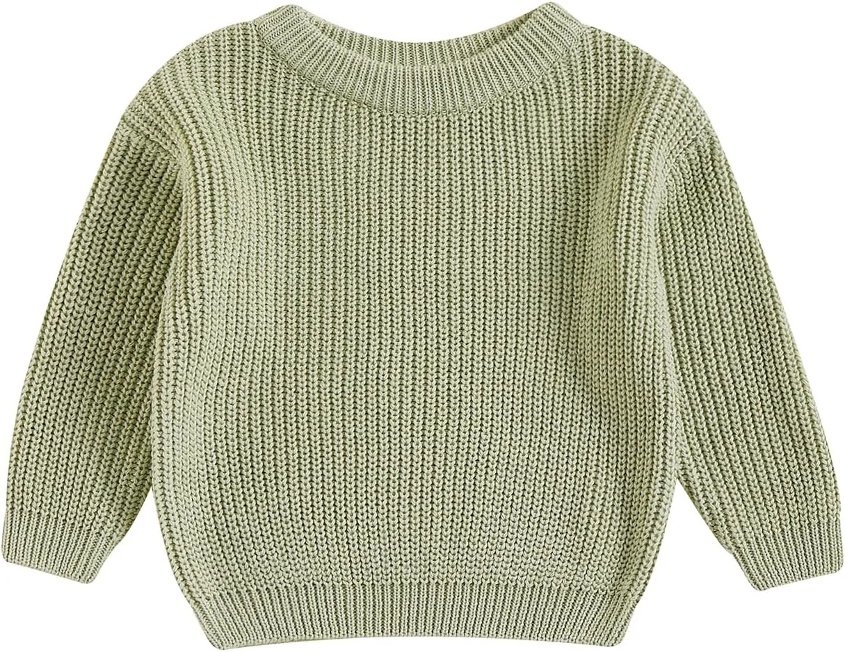 Toddler Baby Girl Boy Knit Football Sweater Long Sleeve Pumpkin Sweasthirt Fall Winter Clothes Football Outfit