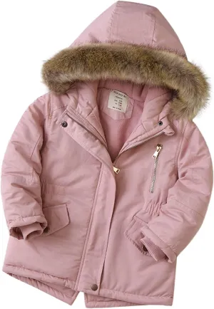 Toddler Boys Winter Coat Kids Toddler Baby Girls Boys Autumn Winter Warm Thick Padded Cotton Long (Pink, 3-4 Years)