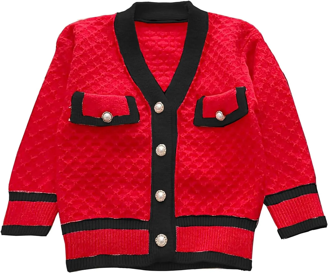 Toddler Girls Cardigan Sweater Button Knit Sweater Kids Winter Coat Size 2-7T