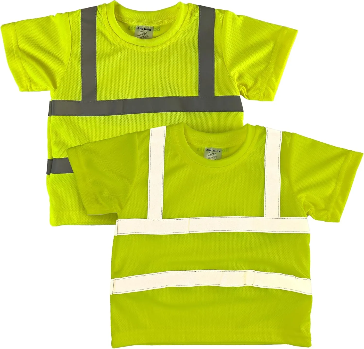 Toddler High Viz Yellow Safety Shirt - Reflective Construction Worker T-Shirt for Kids. Any Adventure Play 2T-XS