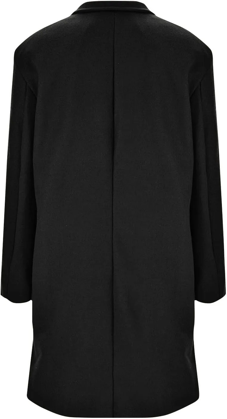 Trench Coat for Women Winter Lapel Collar Single Breasted Pea Coats Wool Blend Warm Windproof Winter Blazer Jacket