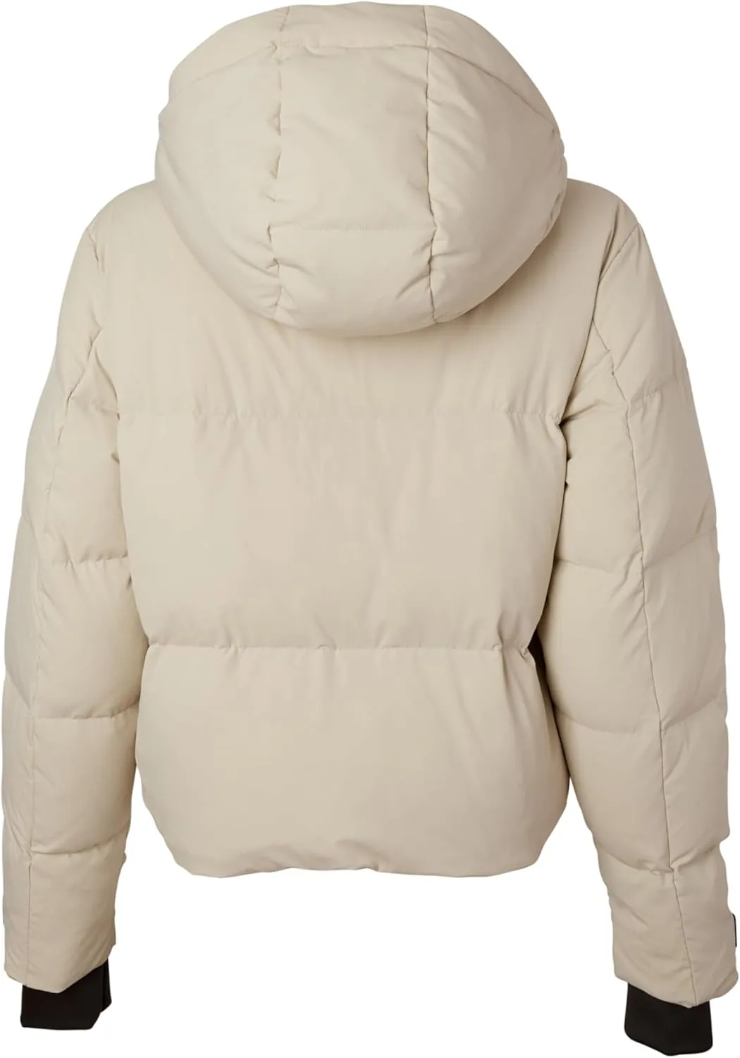 TUMI Women's Down-Filled Quilted Cropped Puffer Coat - Jacquard Collar Coat with Magnetic Closures & Storm Cuffs