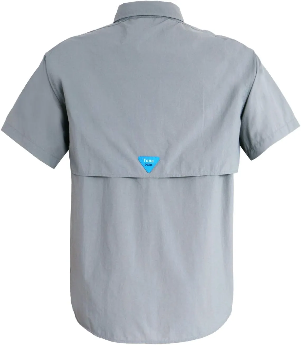 Tuna Men's Fishing Outdoor Button Down UPF 50  Sun Protection Waterproof Hiking Short Sleeve Shirts