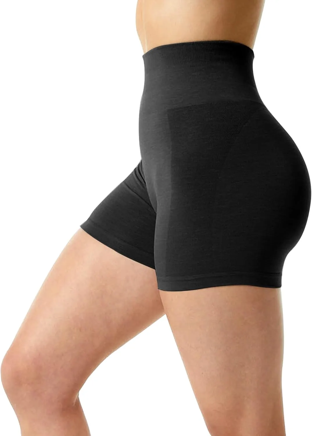 Unthewe 3 Piece Workout Butt Lifting Shorts for Women High Waisted Seamless Gym Yoga Booty Shorts