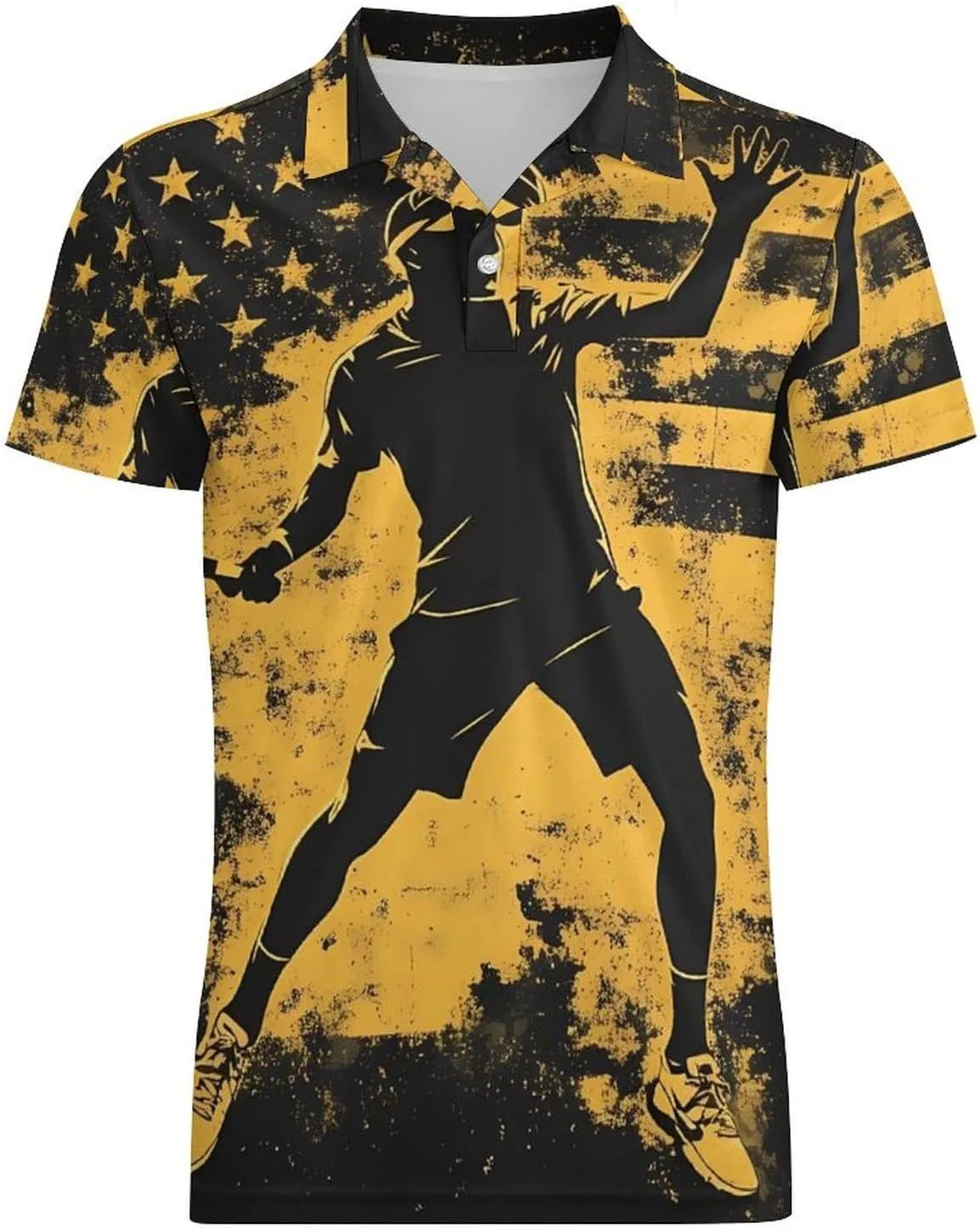 U.S. Tennis Open Player Men's Polo-Shirt Regular-Fit Short Sleeve Sports Quick Dry Golf Tennis T-Shirt