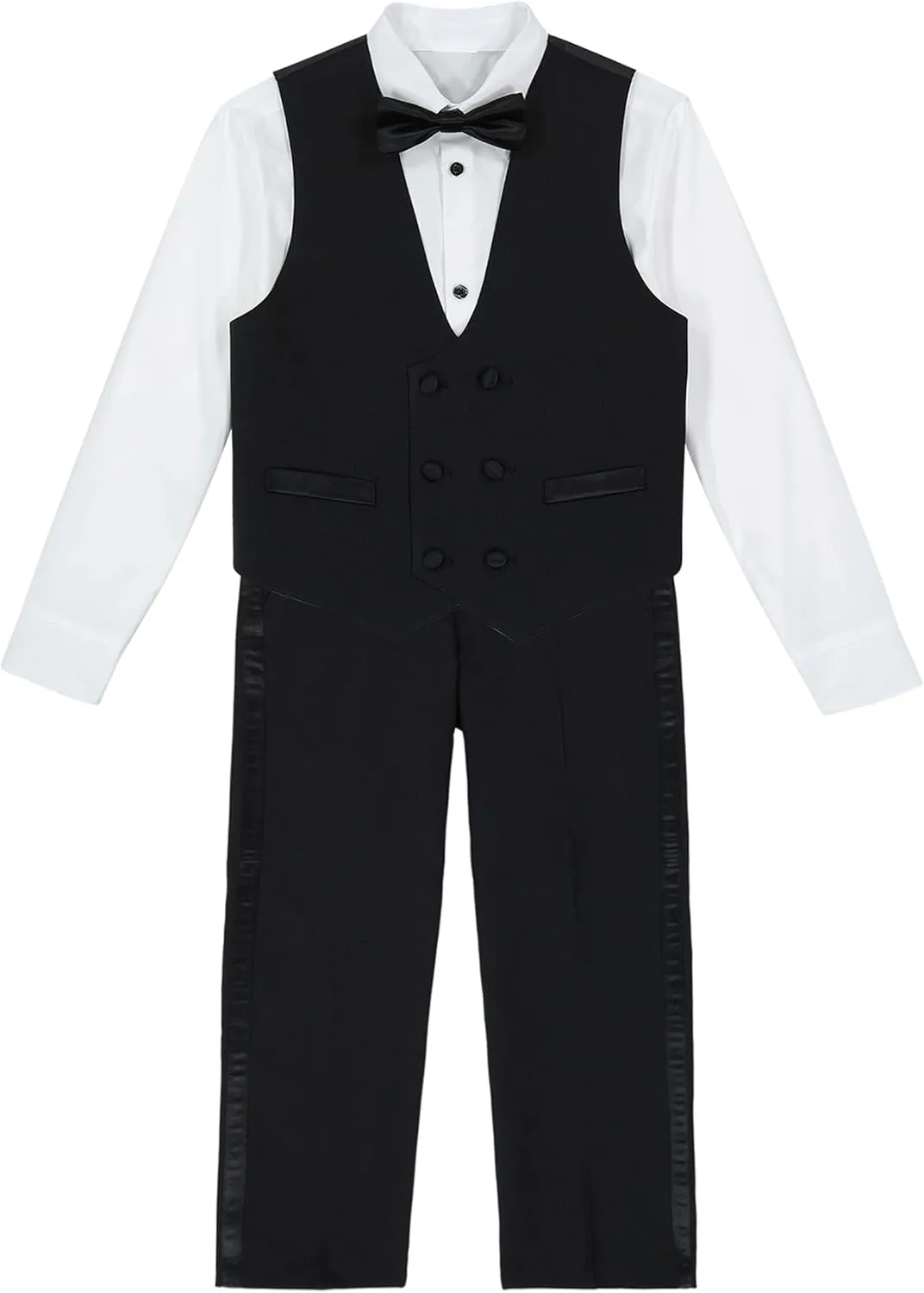 Van Heusen Baby Boys' 4-Piece Formal Set, Vest, Pants, Collared Dress Shirt, and Tie