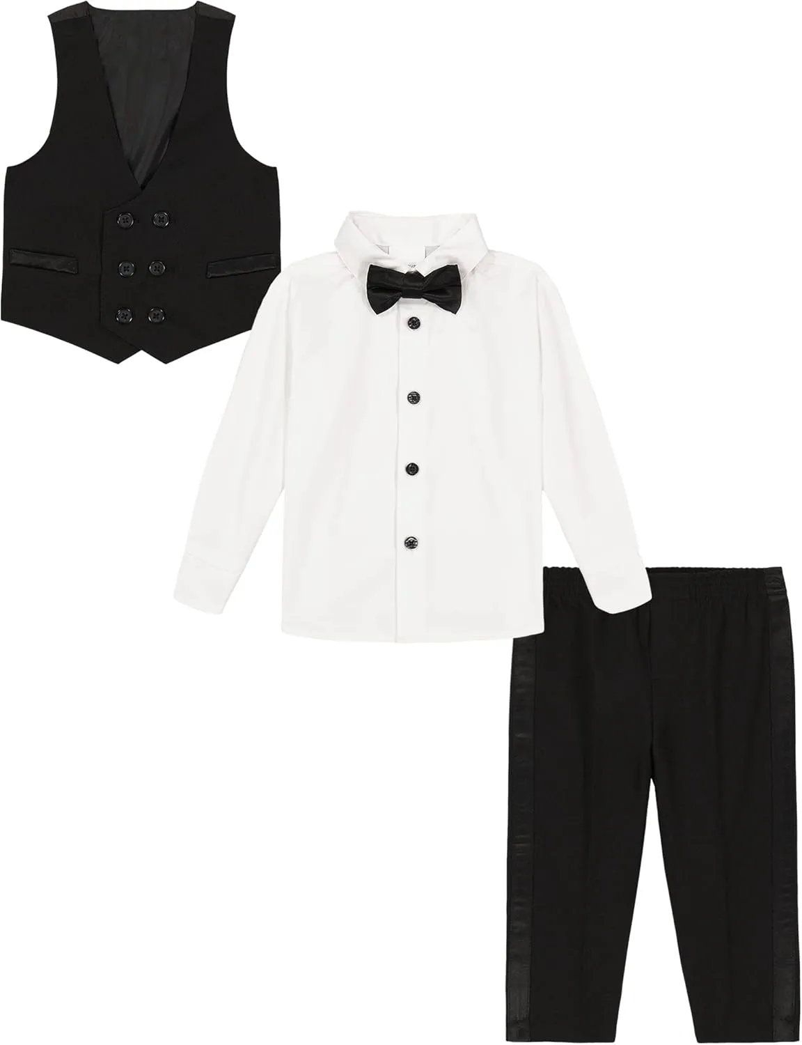 Van Heusen Baby Boys' 4-Piece Formal Set, Vest, Pants, Collared Dress Shirt, and Tie