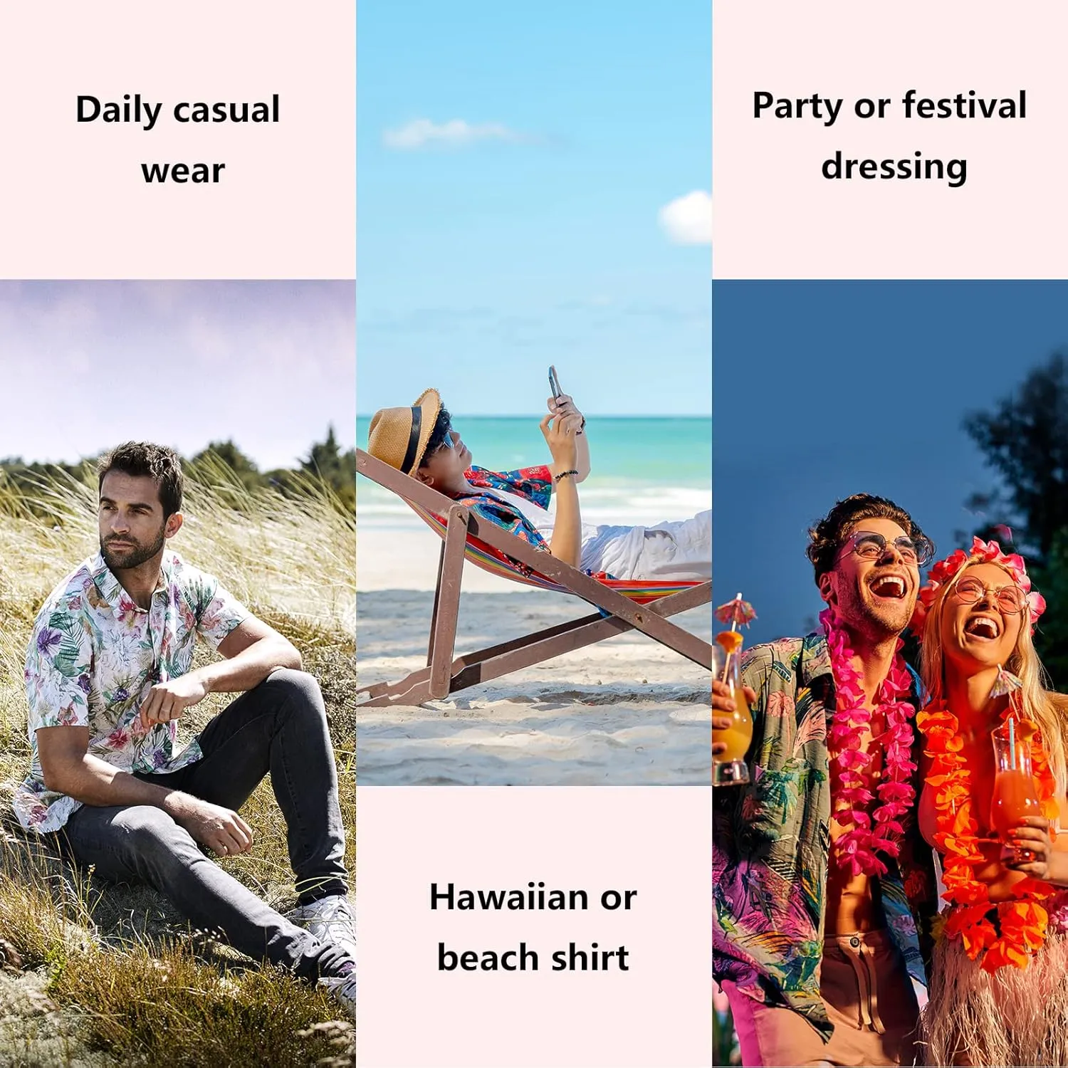 visesunny Hawaiian Bowling Shirts for Men Short Sleeve Regular Fit Summer Beach Casual Button Down Aloha Shirts S-3XL
