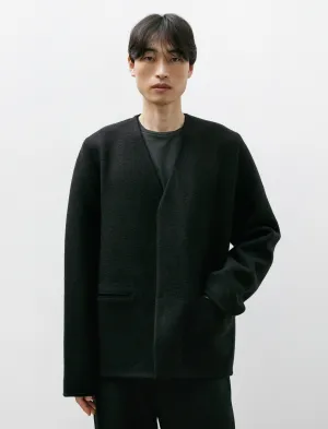 Walker Cardigan Black Felted Wool