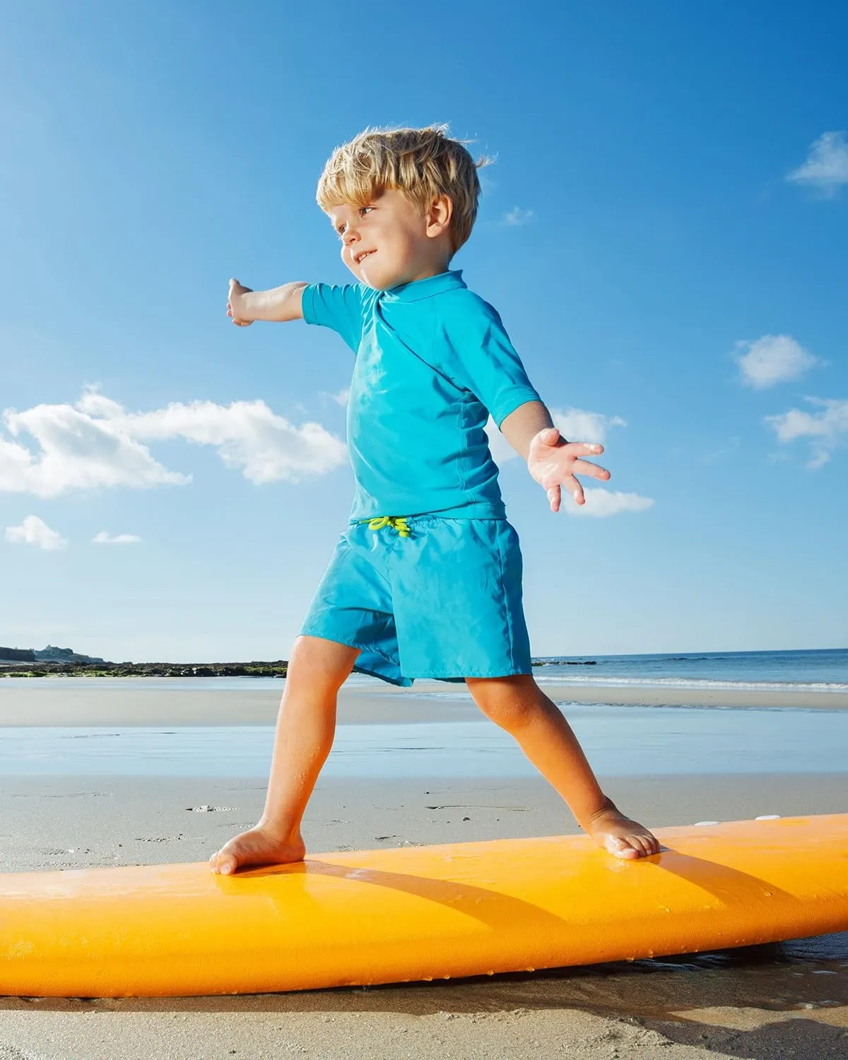 Willit Boys Rash Guard Swim Shirt Baby/Toddler Short Sleeve UPF 50  Sun Protection SPF Quick Dry Shirt