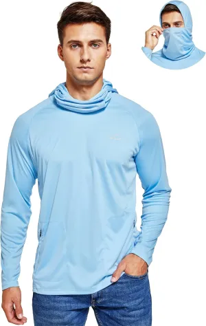 Willit Men's Sun Protection Hoodie UPF 50  Fishing Hiking Shirt Long Sleeve SPF UV Shirt Rash Guard Lightweight