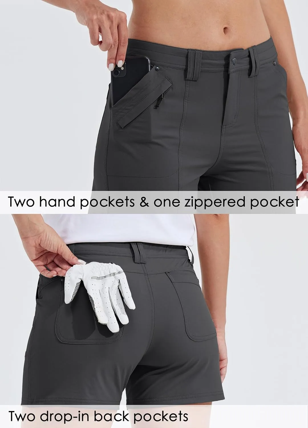 Willit Women's Golf Hiking Shorts Quick Dry Athletic Casual Summer Shorts with Pockets 4.5 in