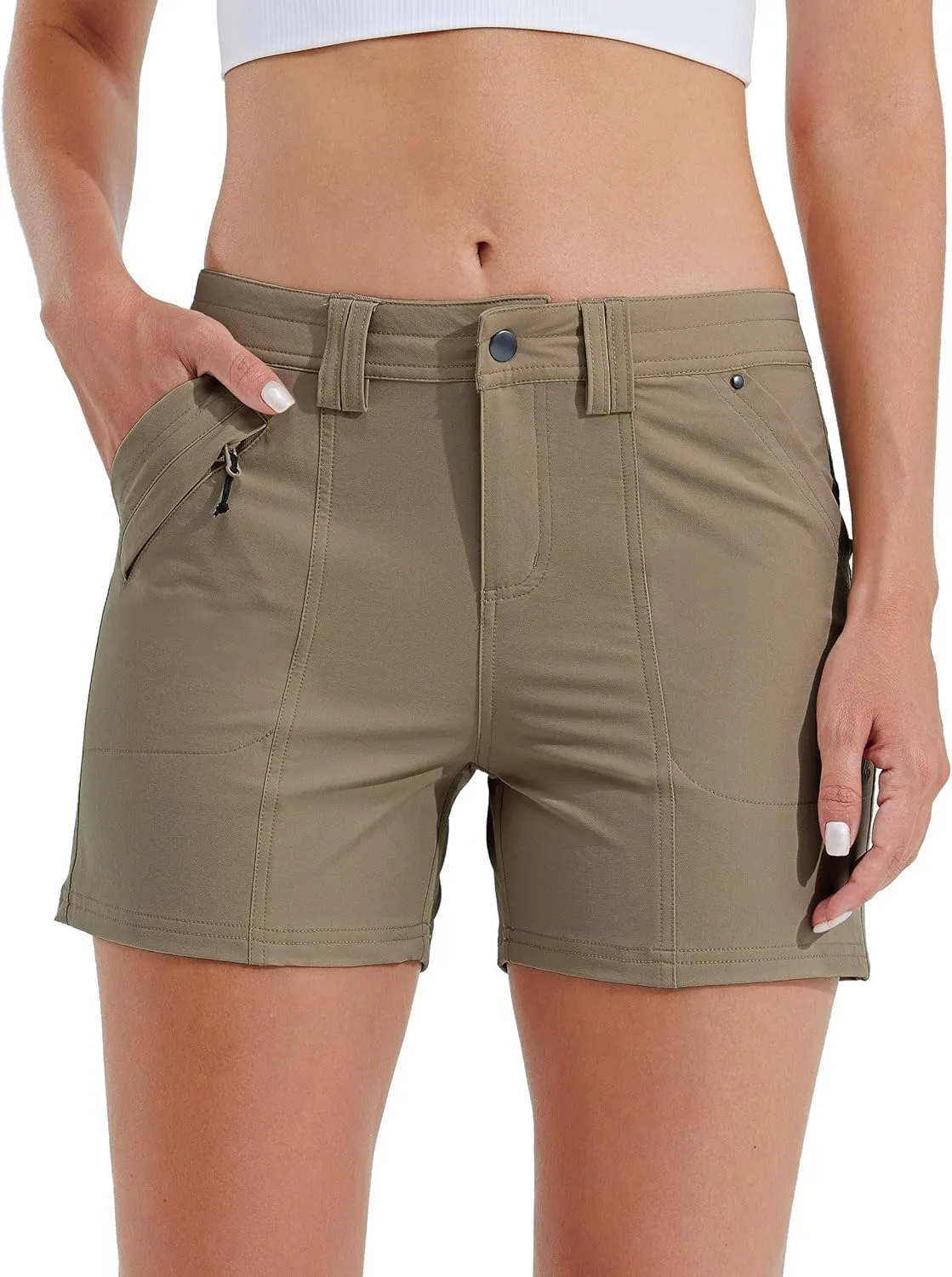 Willit Women's Golf Hiking Shorts Quick Dry Athletic Casual Summer Shorts with Pockets 4.5 in
