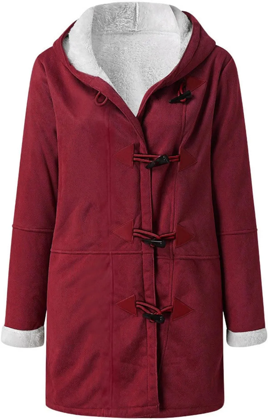 Winter Coat for Women 2023 Sherpa Lined Denim Coat Button Down Long Sleeve Lapel Collar Jacket Outerwear with Pockets
