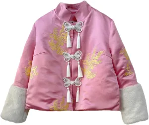 Women Chinese Style Coat Vintage Tops Winter Cotton Padded Outerwear Clothes Female