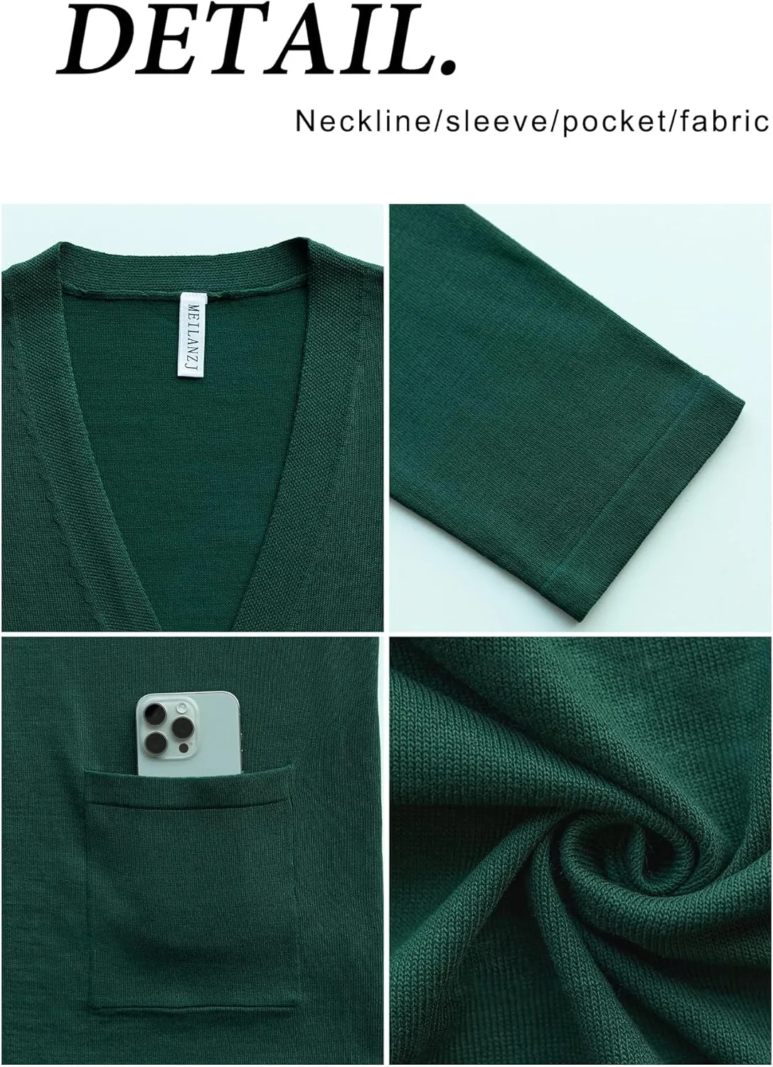 Womens 2024 Opening Cardigan Sweater Lightweight Cardigan Sweater Coat with Pocket Office Coat