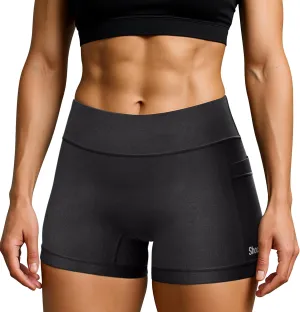 Women's Athletic Shorts  5" Seamless Biker Shorts for Running, Gym, Workout | Double Pockets, Recycled Material