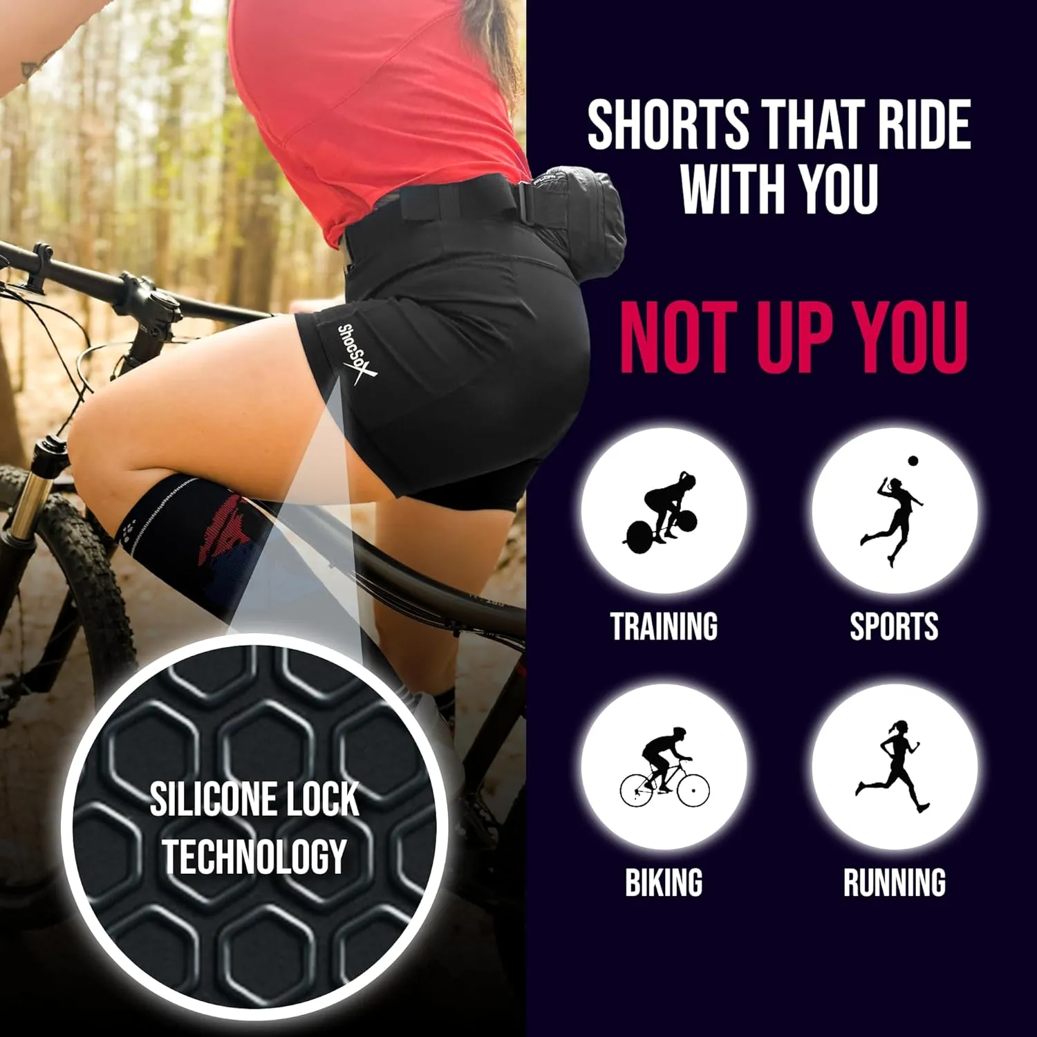 Women's Athletic Shorts  5" Seamless Biker Shorts for Running, Gym, Workout | Double Pockets, Recycled Material