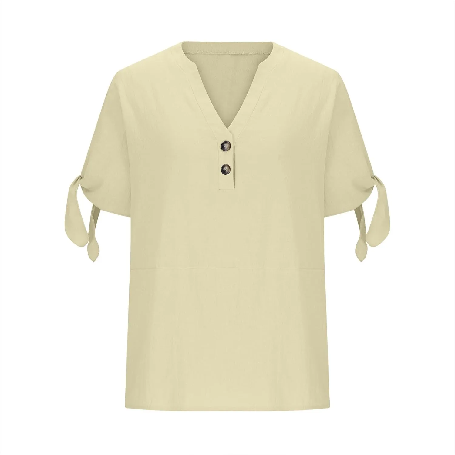 Women's Cotton Linen Shirt Fashion Belted Short Sleeve Tops Summer Loose Button Blouses Beach Vacation Clothes 2025