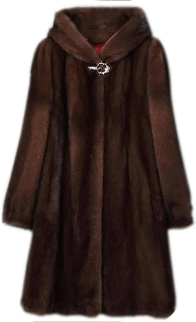 Women's Faux Fur Winter Warm Coat Jacket Down Outerwear Fur Overcoat Long Sleeve Sweater