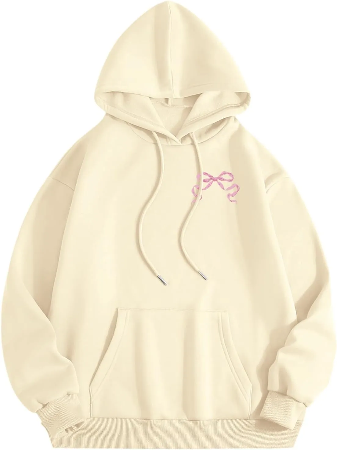 Women's Hoodies Sweatshirts Loose Casusl Drop Shoulder Cute Long Sleeve Tops Trendy Comfy Pullovers with Pocket