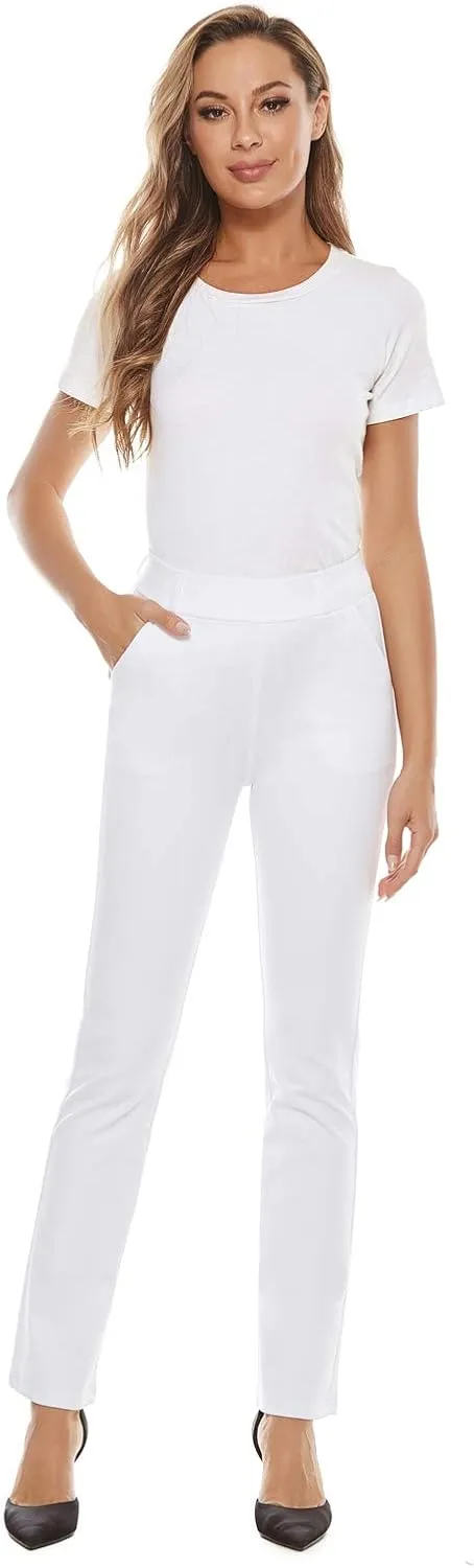 Women's Pull On Barely Bootcut Stretch Dress Pants