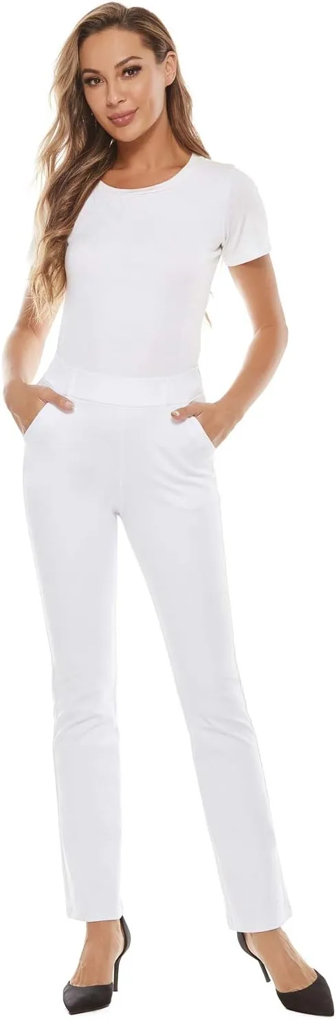 Women's Pull On Barely Bootcut Stretch Dress Pants