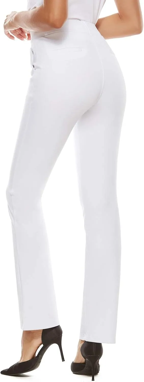Women's Pull On Barely Bootcut Stretch Dress Pants