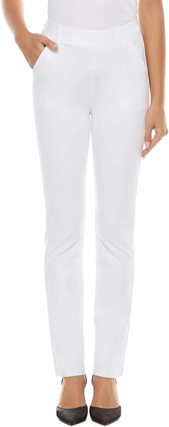 Women's Pull On Barely Bootcut Stretch Dress Pants
