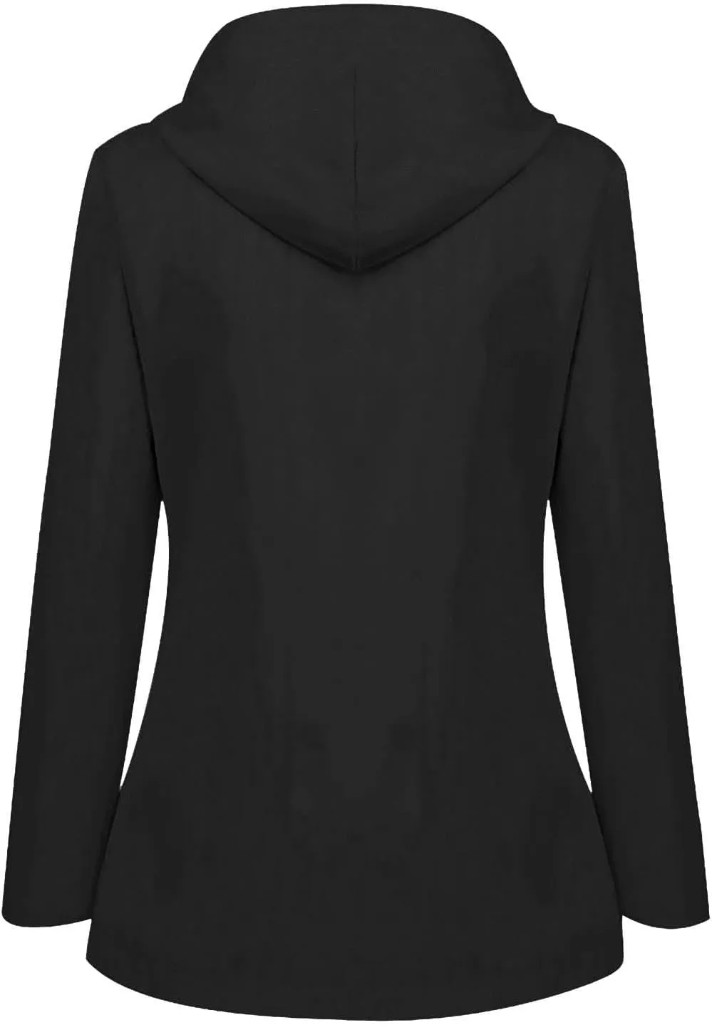 Womens Rain Jacket Waterproof Windproof Hooded Zip Up Raincoat Outdoor Hiking Fall Winter Trench Coat with Pockets