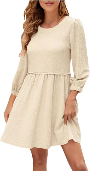 Women's Ruffle Cap Sleeve Dress 2025 Wrap V Neck Flared Dresses Elastic Waist Tiered Smocked Belted Hem Mini Dress