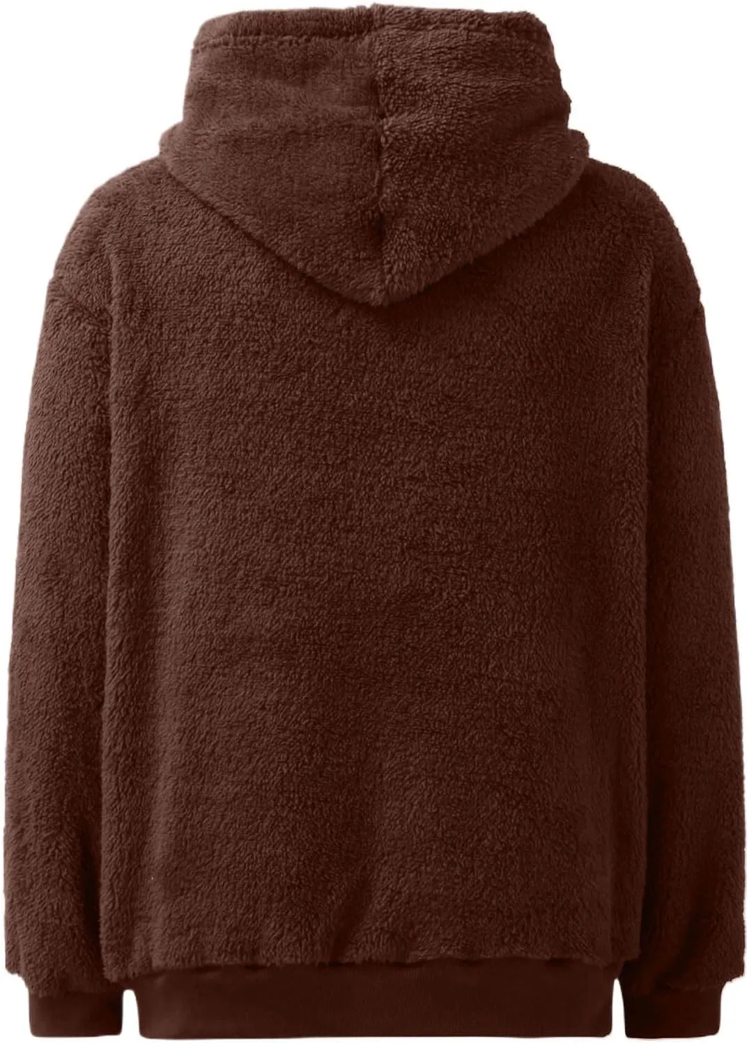 Women's Sherpa Quarter Zip Pullover Oversized Trendy Comfy Blanket Hoodies Y2k Loose Fit Sweatshirt Winter Clothes