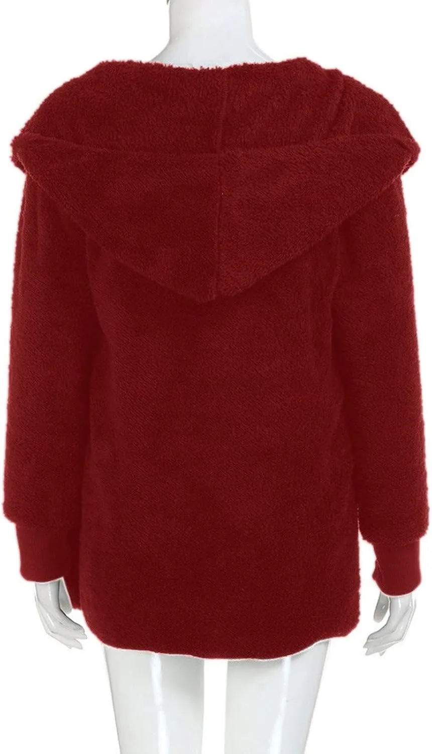 Womens Winter Coats Baggy Comfy Shaggy Sherpa Jacket Oversized Fleece Outwear Casual Open Front Cardigan fith Pockets