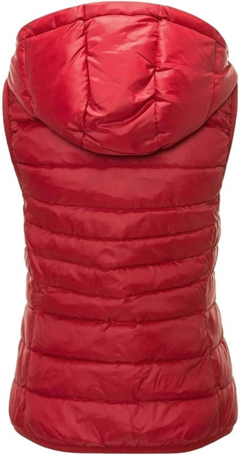 Women's Winter Down Vest Lightweight Packable Puffer Vest Warm Down Jackets Plus Size Fashion Waistcoat with Hood