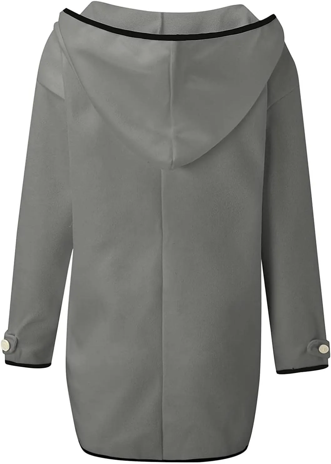 Womens Wool Blend Coat Single Breasted Trench Jackets with Hood Winter Casual Shawl Collar Overcoat Outerwear Short Clothes
