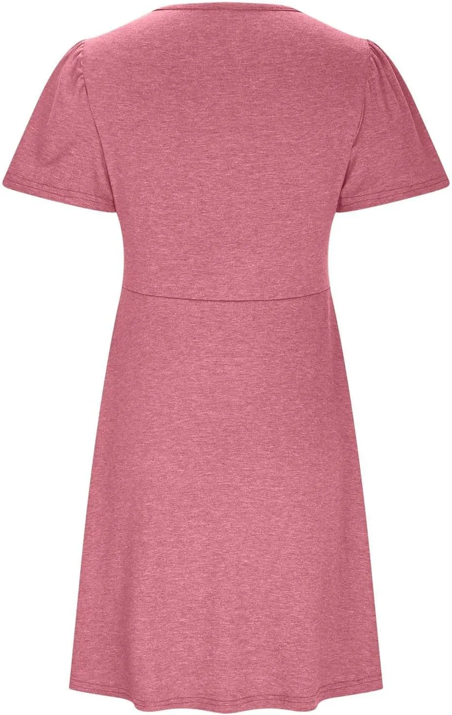Xiaojmake Women's Casual Summer Dress Twist Front V Neck Short Sleeve Mini Dress Club Party Ruffle Tunic Bodycon Mini Dresses