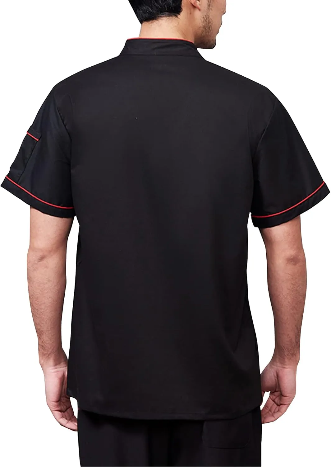 XINFU Unisex Chef Coat Long Sleeves/Short Sleeves Double-Breasted Kitchen Chef Uniform