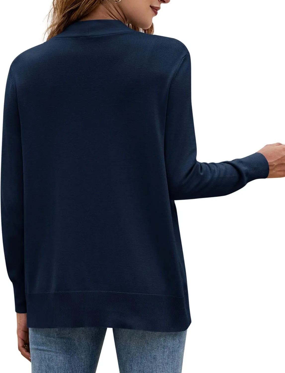 Yousify Womens Cardigan Sweater Long Sleeve Open Front Knit Cardigan Sweater with Pockets