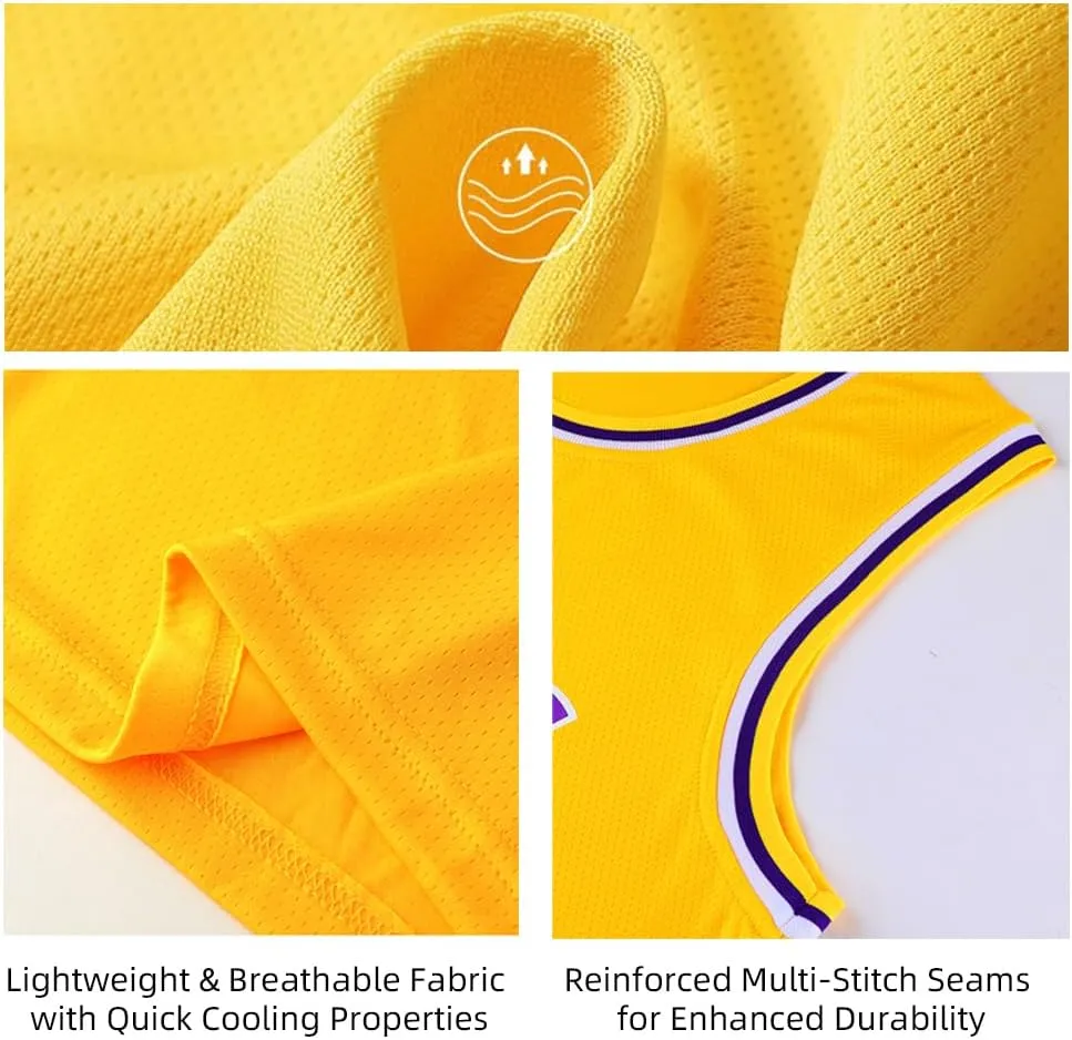Youth Basketball Jersey and Shorts Set, with Socks,Shorts & Socks for Boys Girls 5-13Years