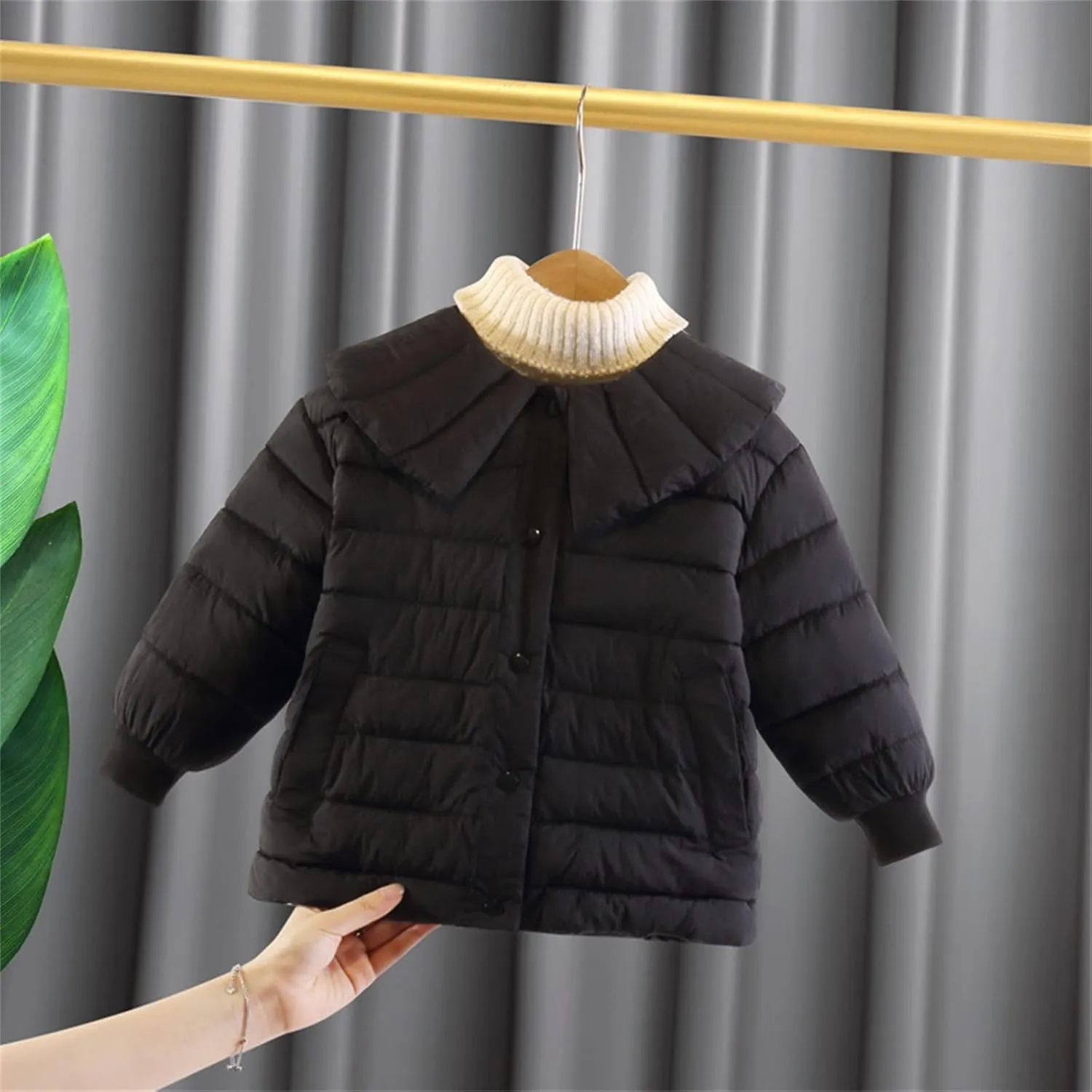 Youth Winter Coat Newborn Infant Babys Girls Winter Solid Warm Thick Cotton Long Sleeve Padded Clothes Coat