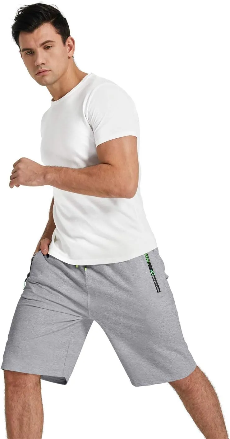 YTD Men's Shorts Casual Classic Fit Drawstring Summer Beach Shorts with Elastic Waist and Pockets