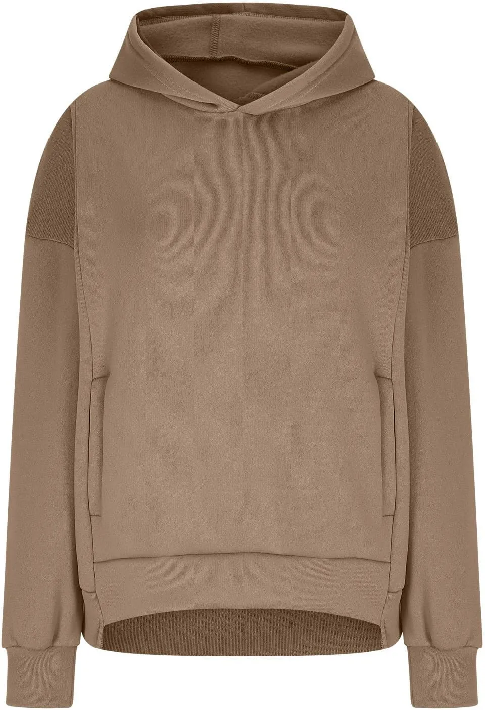 ZDRZK Oversized Hoodies For Women Long Sleeve Drop Shoulder Pullovers Top Fall Fleece Hooded Sweatshirts With Pockets