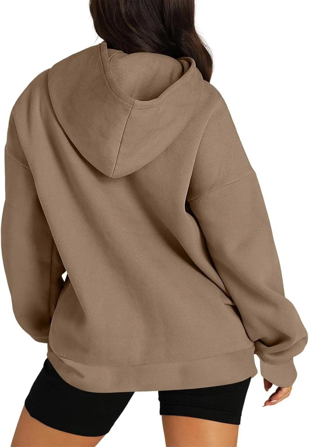 ZDRZK Oversized Hoodies For Women Long Sleeve Drop Shoulder Pullovers Top Fall Fleece Hooded Sweatshirts With Pockets