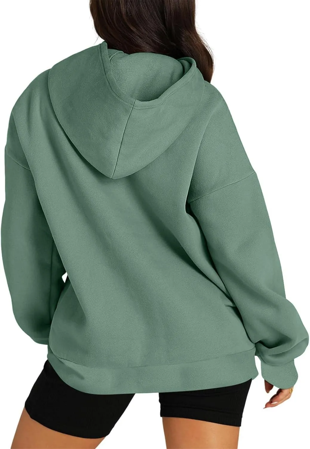 ZDRZK Oversized Hoodies For Women Long Sleeve Drop Shoulder Pullovers Top Fall Fleece Hooded Sweatshirts With Pockets