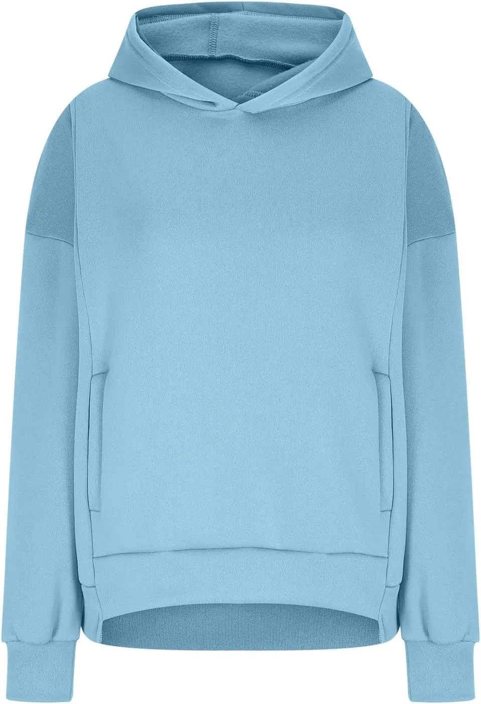 ZDRZK Oversized Hoodies For Women Long Sleeve Drop Shoulder Pullovers Top Fall Fleece Hooded Sweatshirts With Pockets