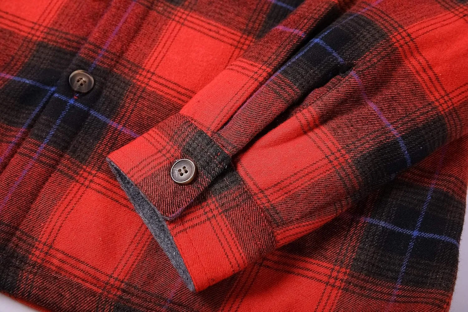 ZENTHACE Women's Thermal Fleece Lined Plaid Button Down Flannel Shirt Jacket