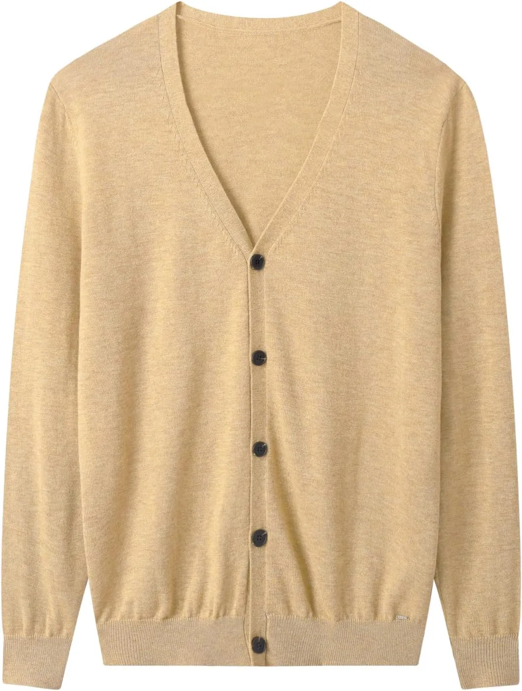 ZHILI Men's V Neck Cardigan Sweater Casual Lightweight Button Down Knitted Cardigan Sweater
